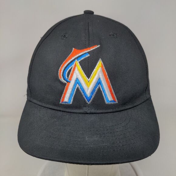 Team MLB Boys Strapback Hat Black Florida Marlins Embroidered Logo - Picture 2 of 7